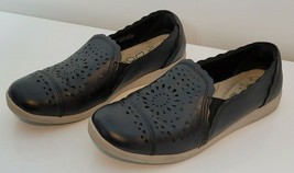 EARTH ORIGINS Womens Celeste Slip On Cut Out Loafer Flat Black Shoes Size 9.5 M  - £18.33 GBP