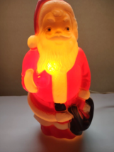 Santa Blowmold 13” Empire Plastic 1968 Christmas Blow Mold Works Retro K... - $63.18