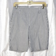 Hilary Radley Mid-Rise Bermuda Shorts Woman Extra Small White &amp; Black St... - $14.01