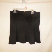 PRINCESS VERA WANG Black Gold Satin A-Line Flare Short Mini Skirt Junior... - $14.80