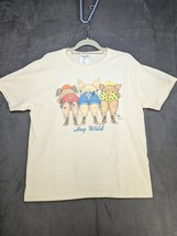 Hanes Her Way Women’s Large Hog Wild Pigs Shorty Shorts T-Shirt VTG - £14.77 GBP