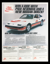 1984 Diet Coke Paul Newman Nissan 300ZX Circular Coupon Advertisement - $18.95