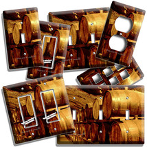 RUSTIC VINAGE WINERY CELLAR AGED WOOD WINE BARREL LIGHTSWITCH OUTLET PLA... - $13.99+