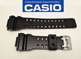 Casio Original Watch Band G-Shock Black Shiny Strap Rubber GD-100SC GA-110HC - £52.08 GBP