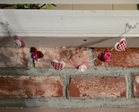Festive Valentine's Day Mini Garland Hearts Pink Red White Roses Banner ... - $15.00