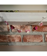 Festive Valentine's Day Mini Garland Hearts Pink Red White Roses Banner ... - $15.00