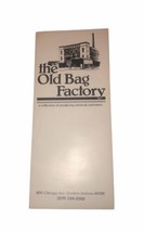 The Old Bag Factory Goshen, IN Artists &amp; Craftsmen Brochure/Pamphlet 1984 - $6.80