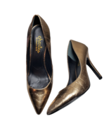 Charles David Womens Maxx Gold Pointed Toe Slip On High Heels Pumps Size... - £39.95 GBP