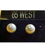 Pearl shape- Set of 2 Pearl Shaped Pierced Earrings - £3.35 GBP