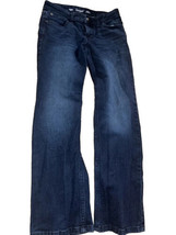 Cat &amp; Jack Jeans Women&#39;s 14 Blue Straight Fit Stretch Button Up Pants - £7.57 GBP