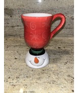 New BELLA CASA By GANZ Snowman Coffee Cocoa Red Mug Christmas Holiday Wi... - $22.13 CAD