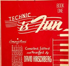 Technic Is Fun 1941 Beginner Piano Instruction Book One 1st Edition PB C1 - $378.90 MXN