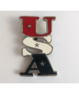 Vintage USA Red White &amp; Blue Enamel Lapel Hat Pin - €7,08 EUR
