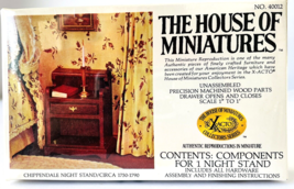 House of Miniatures Kit #40012 1:12 Chippendale Night Stand Circa 1750-1790 - $10.69