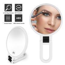 15X Magnifying Vanity Makeup Mirror Double Sided Handheld Foldable Lady ... - £21.23 GBP