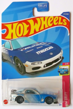 Hot Wheels 1995 Mazda RX-7 Sport Coupe, Gray Blue with Black Wheels, New on Card - £5.05 GBP