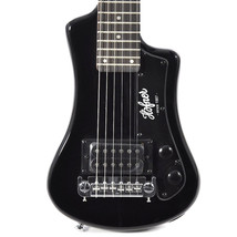 Hofner HCT-SH-BL Shorty Travel Electric Guitar Black With Gig Bag - £118.65 GBP
