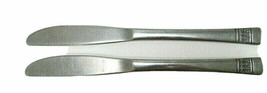 Vtg Utica Richfield Solid Dinner Knives 8 1/8&quot; Stainless Steel 2pc Korea - £7.08 GBP