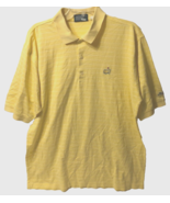 $9.99 Masters Collection Yellow Stripes Golf Cotton Augusta Polo Shirt L - $14.41