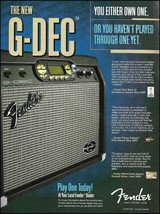 Fender G-DEC series guitar amplifier 8 x 11 advertisement 2005 amp ad print - £3.30 GBP