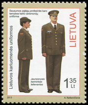 Lithuania 2013. Lithuanian Military Uniforms (MNH OG) Stamp - £1.09 GBP