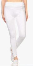 LEGGINGS DEPOT High Waisted 3&quot; Waistband Women White Yoga Pants Leggings Plus 2X - £8.54 GBP