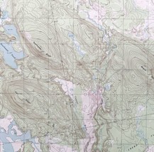 Map Northeast Bluff Maine 1990 Topographic Geo Survey 1:24000 27x22&quot; TOPO10 - $37.49