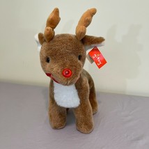 Beverly Hills Rudolph The Red Nosed Reindeer 12&quot; Plush Brown Teddy Bear ... - £23.76 GBP