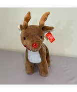 Beverly Hills Rudolph The Red Nosed Reindeer 12&quot; Plush Brown Teddy Bear ... - £22.42 GBP