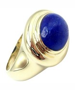 Authentic! Tiffany &amp; Co Paloma Picasso 18k Yellow Gold Large Lapis Oval ... - $147,260.26 MXN