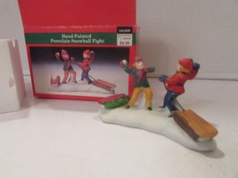 LEMAX 23050 SNOWBALL FIGHT 1992 FIGURINE BOXED 2.25 X 4&quot;  L137 - $8.79