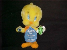 14&quot; Talking Tweety Bird Plush Toy With Tags By Applause 1997 Looney Tunes - $74.24