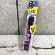 Pet Zone Dog Collar Size M Up to 20 lbs Neck Size 14-20 Inches HOT PINK NEW - $7.91