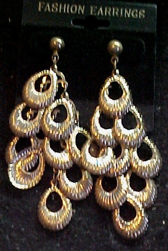 Gold Colored pierced ear rings