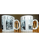 Lot of 2 Starbucks City Scenes Series Barista Cups Los Angeles &amp; San Fra... - $34.17 CAD