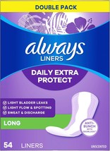 Always Anti-Bunch Xtra Protection Daily Panty Liners Long Unscented 54 C... - $182.44 MXN