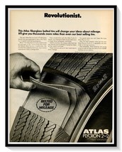 Atlas Plycron &#39;2 Plus 2&#39; Tire Print Ad Vintage 1970 Magazine Advertisement - $9.70