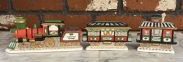 Vintage 3pc Mercuries Porcelain Christmas Express Train Snow Village Accessory - £16.11 GBP
