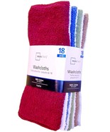 18 Multi Colored 100% all cotton WASHCLOTHS 11&quot; x 11&quot; Red White Blue Gre... - $593.65 MXN