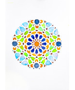 Acuarela original azulejo árabe. Cuadro azulejo árabe. Acuarela motivo g... - $1,419.63 MXN