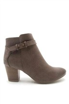 Qupid faux leather bootie in Dark Taupe - size 10 - £33.73 GBP