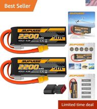 4S Lipo Battery 14.8V 50C 2200mAh with XT60 Plug T Plug Soft Case Batter... - $95.02