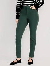 Old Navy Pixie Skinny Dress Pants Womens 4 Tall Green High Rise Stretch NEW - £21.14 GBP