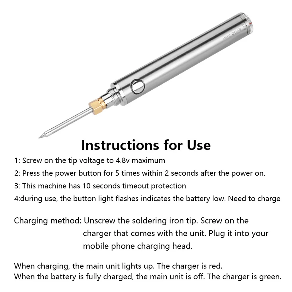 5V 8W USB Durable Repair Tool Adjustable Temperature Soldering  Welding Wireless - £126.30 GBP