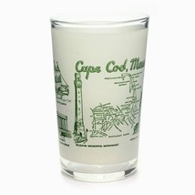 Cap Cod Souvenir Memorabilia Map White Frosted Shot Glass 5oz Vintage - $5.91
