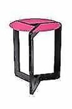 Modern Accent End Table -Black Frame with Semi-Round Pink Powder-Coated Steel - £63.81 GBP