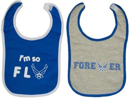 Official Air Force Cotton Baby Bib - Set of 2 for Your Little Airman - £19.11 GBP