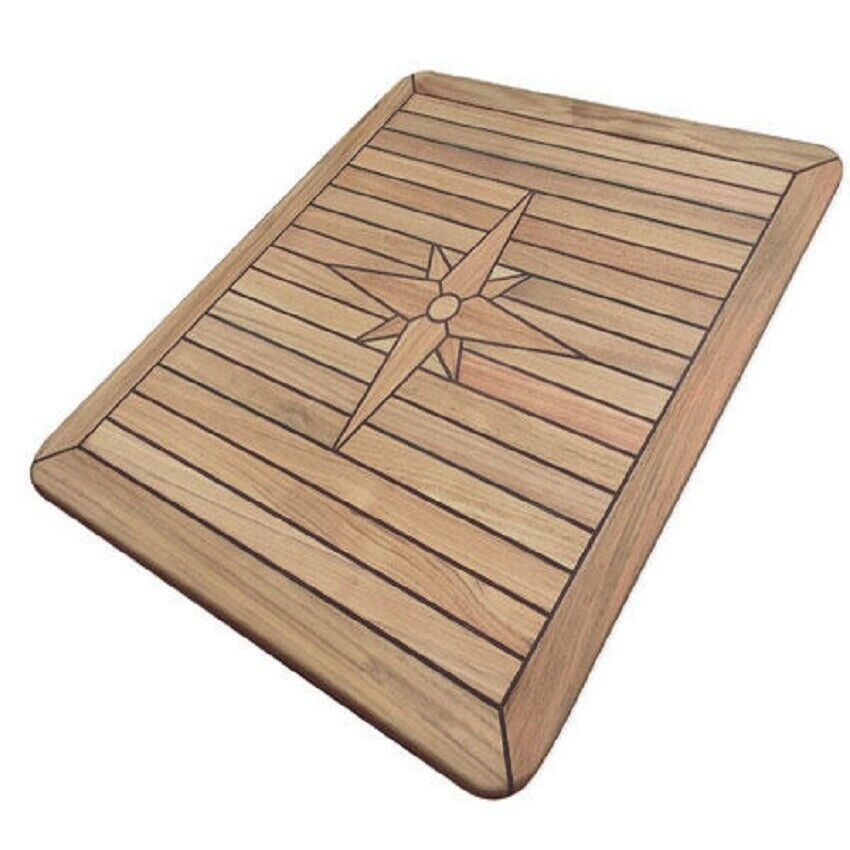 Primary image for Teak Table Top Square With Nautic Star 650*650/800*800mm Marine Boat RV Caravan