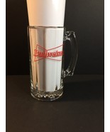 Vintage Budweiser Beer Mug Clear Heavy Glass &quot;King Of Beers&quot; - £8.98 GBP