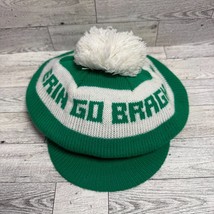 Vintage Erin Go Bragh Green Tam Knit Cap Hat St. Patrick&#39;s Day Made In USA - $13.99